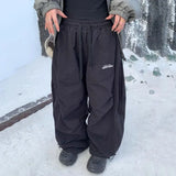 Women's Fleece Wide-Leg High-Waist Pants