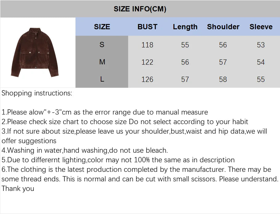 Women Suede Leather Jacket with Pockets Autumn Fashion High Collar Long Sleeve Button Jacket Lady Coats Causal Female Chic Tops