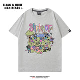 Rock Retro Slipknot T-Shirt Short Sleeve Men's Heavy Metal Cartoon Printed Loose Top Half Sleeve