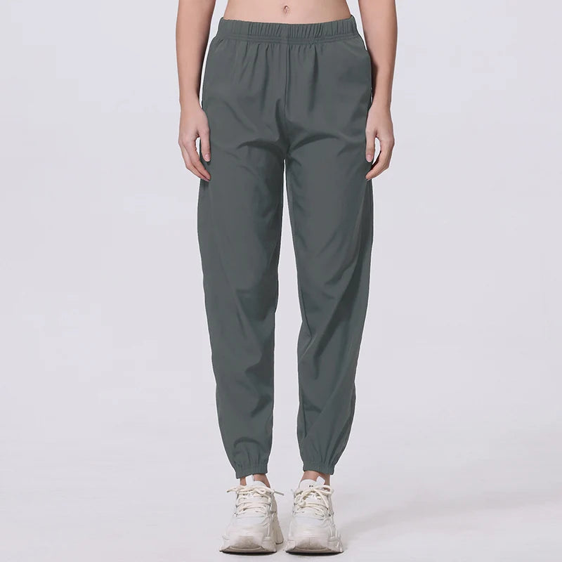 Women's Ankle-Length Harem Pants with Pockets