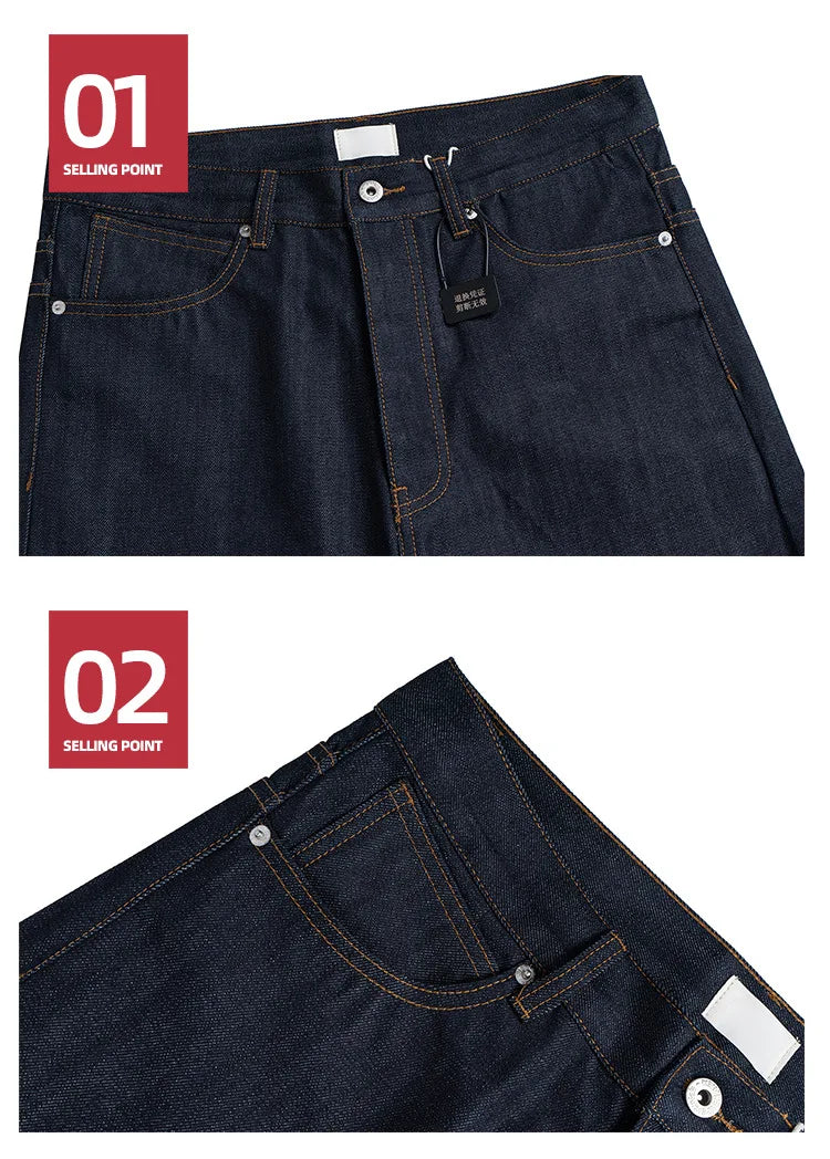 MIJKO Men's Relaxed Straight Denim Jeans – M to XXL