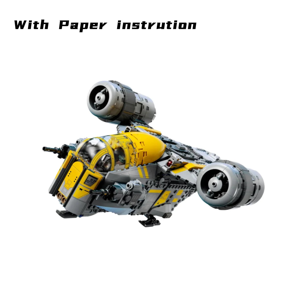 2026 NEW 930PCS MOC Razor Crest MOD Diy Set Modification Wars Starship Building Blocks Educational Toy Christmas Xmas Gifts