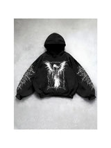 Dark Angel Gothic Print Pullover Hoodie