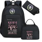 Hot Katseye Funny Print Backpacks WIth Lunch Bags Multi-pocket Camouflage Teens Travel Laptop Backpack Women School Bag Mochila