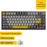 AJAZZ AK820 Wired With Rotary Volume Buttons Hot-Swappable Keys For Office And Home Mechanical Keyboards