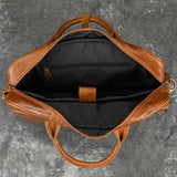 Men Briefcase Genuine Leather Laptop Bag 14 15.6" PC Doctor Lawyer Computer Bag Cowhide Male Briefcase Leather Men Business Bag