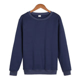 Men's Solid Crew Neck Pullover Sweatshirt