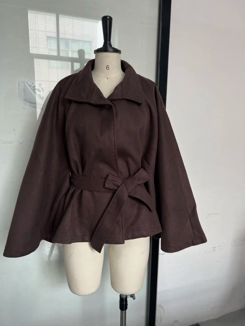 Urban Stand-Collar Woolen Coat