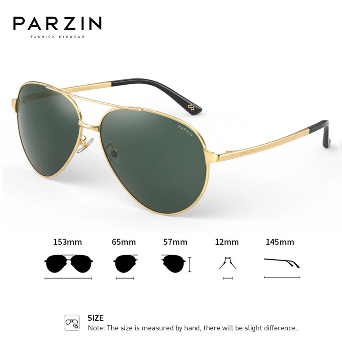 PARZIN Classic Aviation Polarized Sunglasses for Men