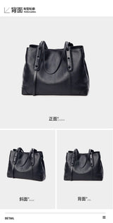 Genuine Leather Tote Bag Luxury Designer Women's Shoulder Bag Large Capacity Women Bags High Quality Soft Cowhide Female Handbag
