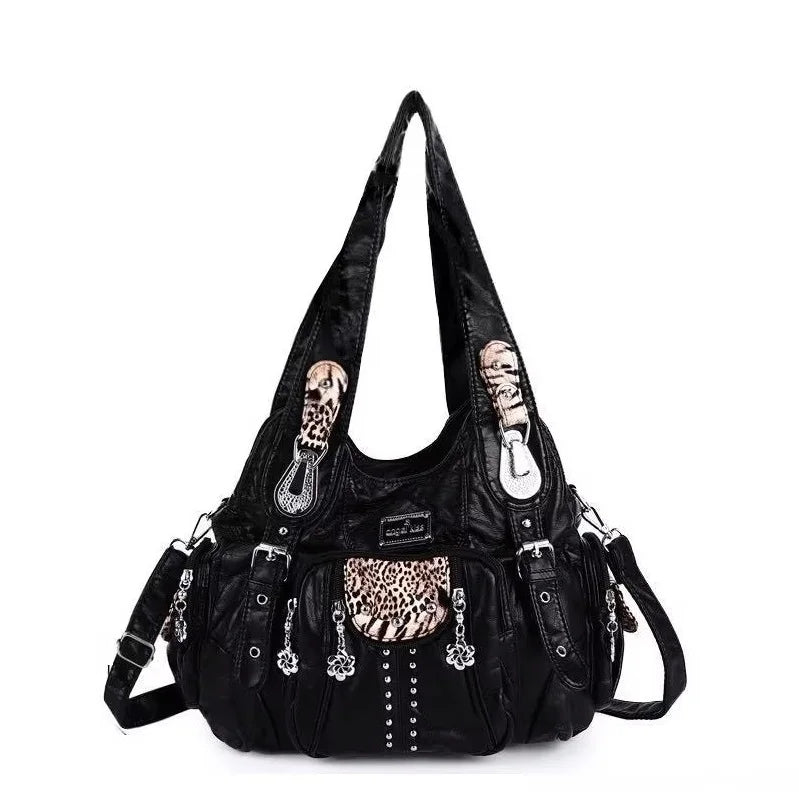 Vintage Women Handbags Fashion PU Leather Shoulder Bags Female Satchel Big-capacity Shoulder Purse Bag bolsa feminina