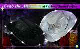 LED Light-Up Cowboy Hats – Glitter Party Pack