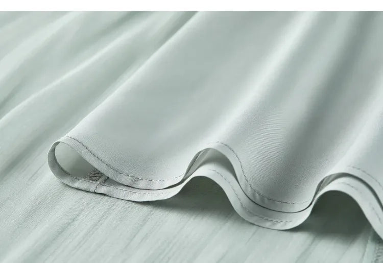 Sentubila Flowy A-Line Skirt – Iridescent Sheen