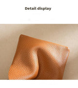 Custom Letters Fashion Women Short Wallet Genuine Leather Double Wallet Small Coin Purse Mini Credit Card Holder Key Storage Bag