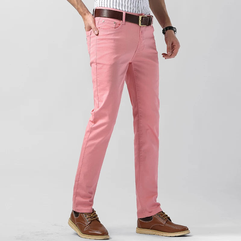 Men's Colorful Stretch Denim Jeans | Slim Fit