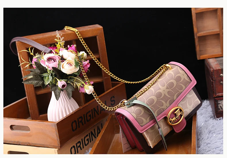 Color-Contrast Designer Crossbody Bag