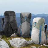 55L Internal Frame Waterproof Hiking Camping Backpack with Rain Cover, Large Lightweight Travel Daypack Rucksack for Climbing