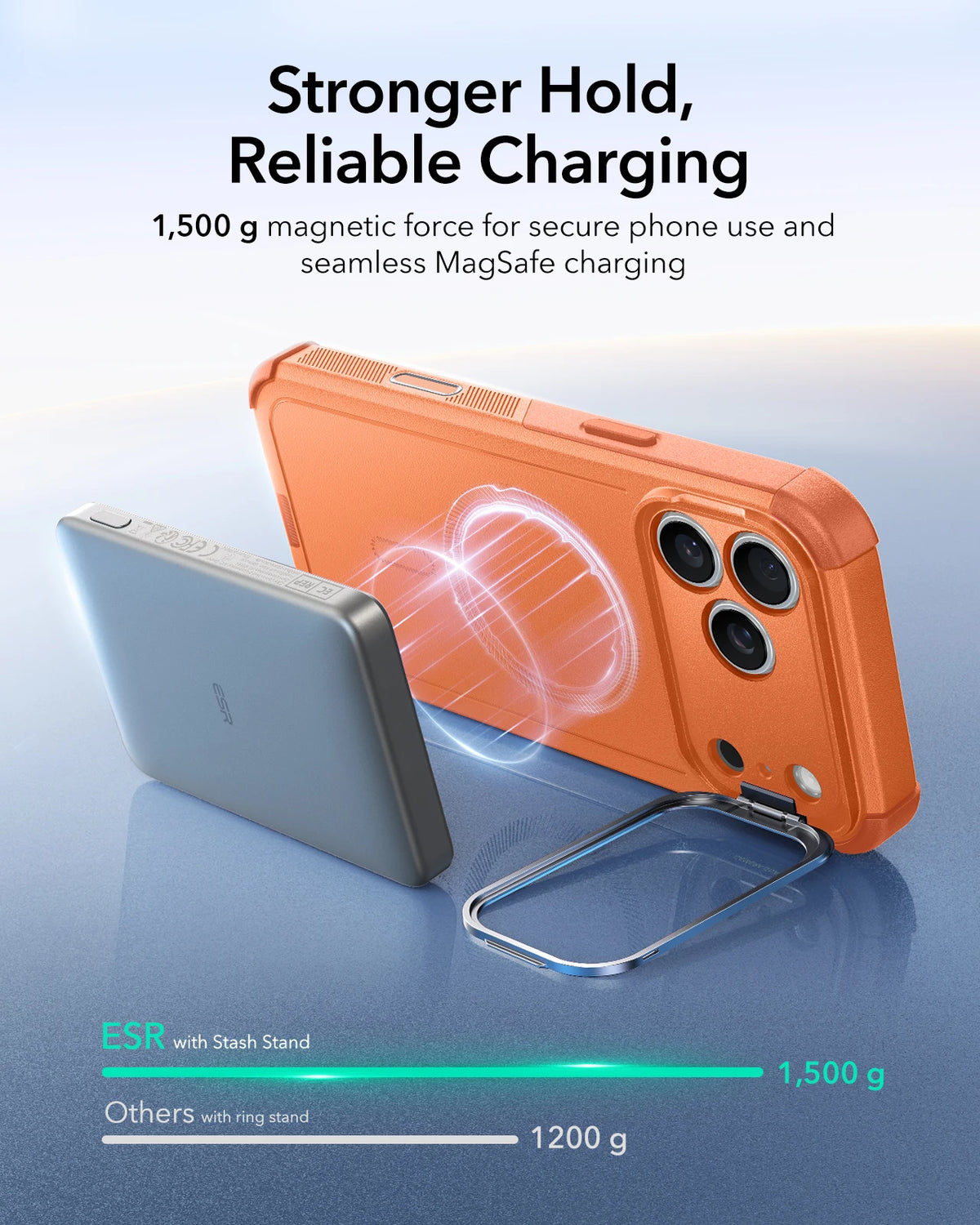 ESR Magnetic iPhone Case with Adjustable Stash Stand