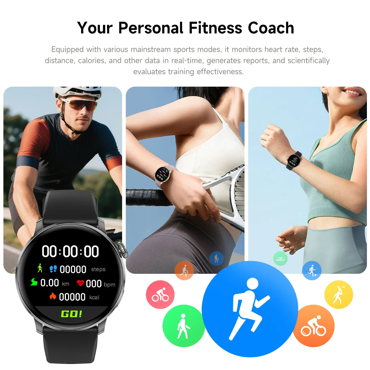 2026 New Lady Fashion Smart Watch women AMOLED HD Screen GPS Sport Heart Rate Bluetooth Call Waterproof Outdoor Smartwatch Women