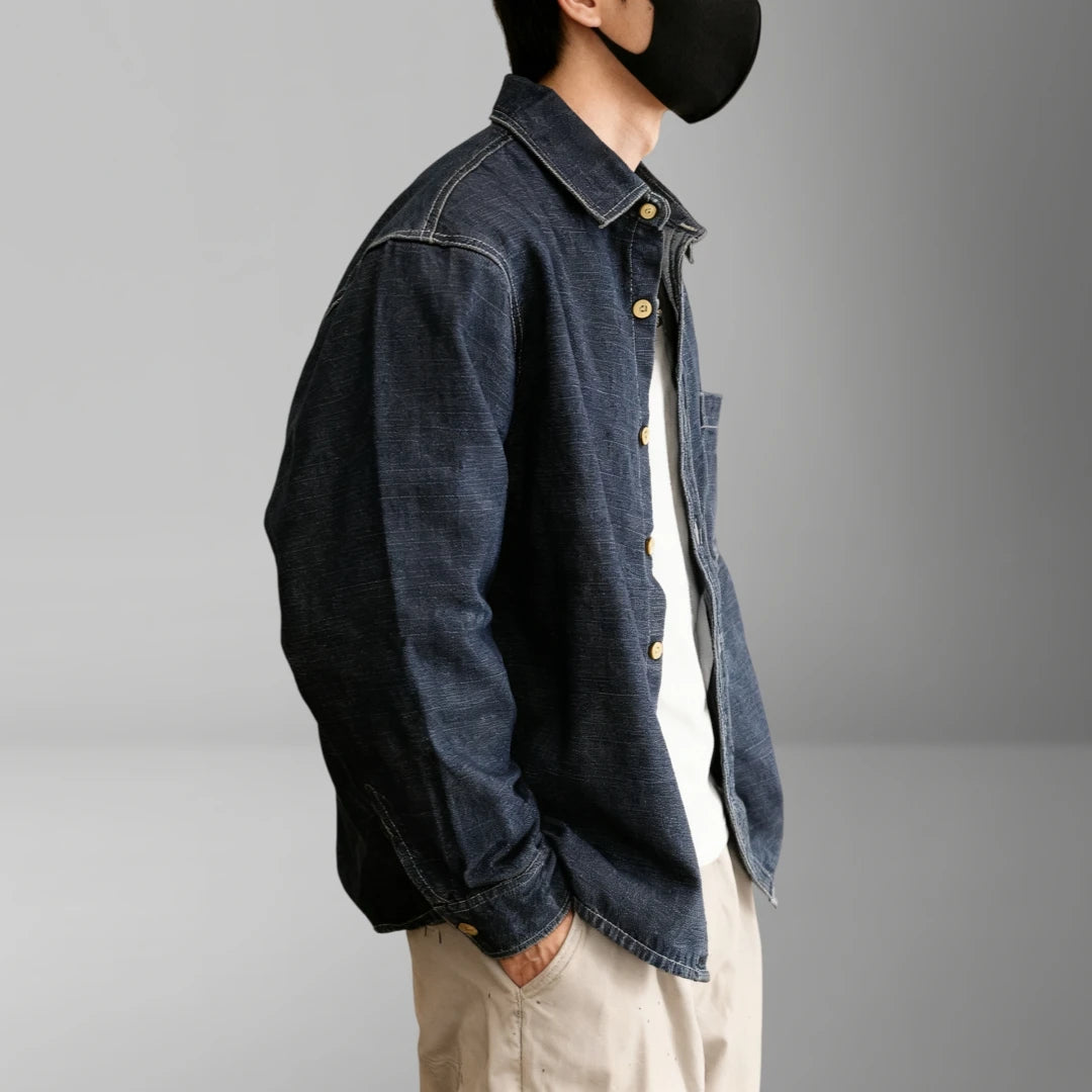 Men's Japanese Vintage Heavyweight Denim Shirt