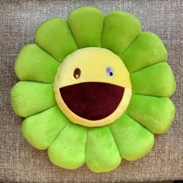 Rainbow Daisy Children's Plush Pillow, Japanese, Sunflower, Floor Game Mat Seat Pillow Sofa House Car Decoration Plush Pillow