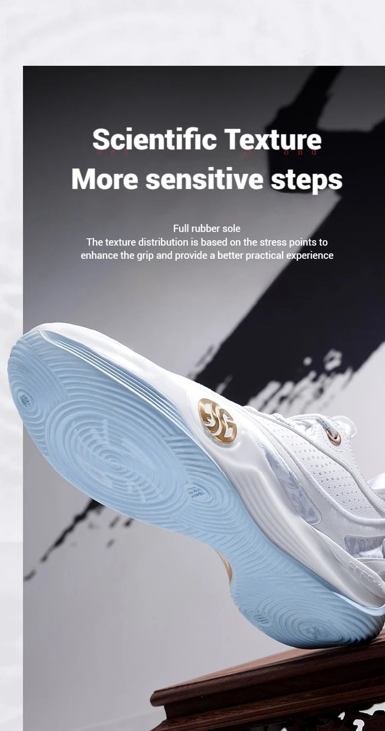 361 Degrees ZEN VI PRM Men's Basketball Sports Shoes Middle-Top Combat Wear-Resistant Non-Slip Support Sneakers Male 672431102