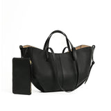2025 leather shoulder bag versatile niche handbag, top layer cowhide commuting high-end feeling, large capacity tote bag for wom