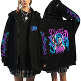 Arcane Jinx Graffiti Zipper Hoodie