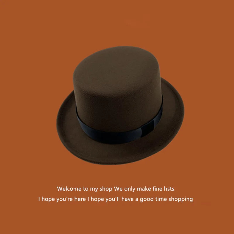 Men's Classic Wool Top Hat | Gentleman Magician Style