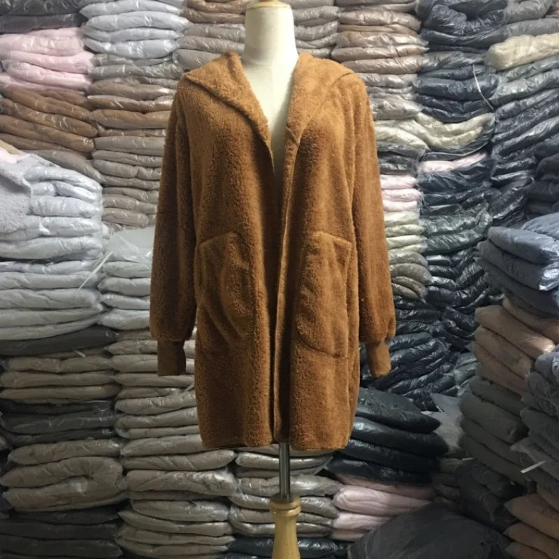 Reversible Fleece Longline Cardigan