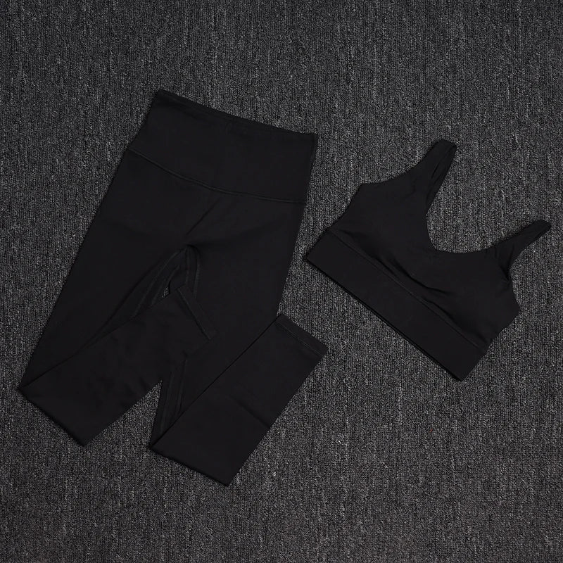 TRY TO BN Gym Sets Woman 2 Piece Sports Bra High Waisted Leggings Fitness Sportswear Women's Tracksuit Yoga Wear Workout Clothes