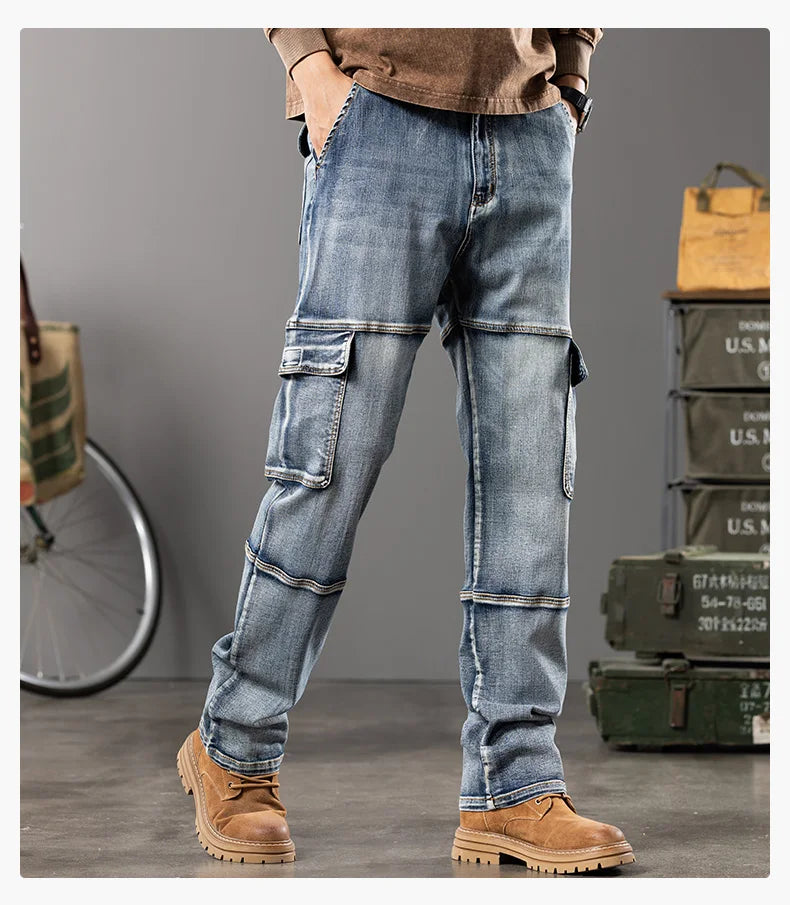 Men's Wide-Leg Straight Jeans | Relaxed Workwear Fit