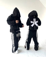 Y2K Gothic Striped Embroidered Streetwear Pants