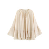 Chic Embroidery Tassel Shawl Women Casual Solid Stand Neck Sleeveless Irregular Short Top 2026 Female Vacation Daily Clothes New