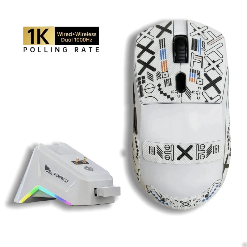 2026 New Wireless Gaming Mouse 500mAh, TYPEC Rechargeable  Mouse with 1000Hz Polling Rate, Compatible with Laptops and Desktops