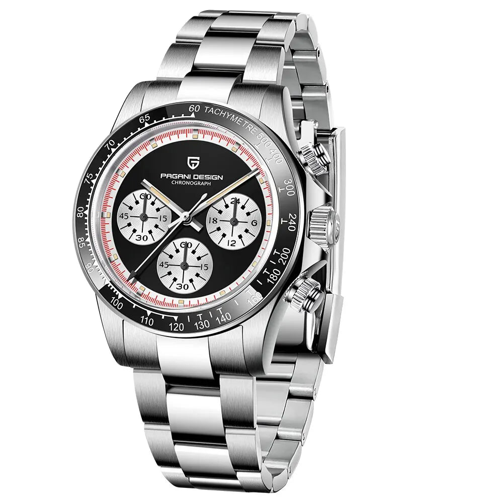 2026 PAGANI DESIGN New Men Quartz Wristwatch Fashion Ceramic Bezel Chronograph Stopwatch Waterproof 100m Stainless Watch for Men
