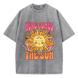 Women's Oversized Washed Cotton Graphic T-Shirt