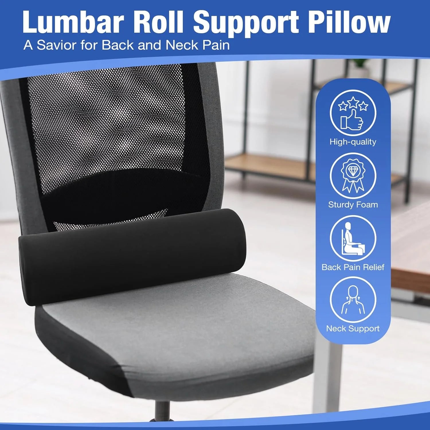 Ergonomic Memory Foam Lumbar Support Cushion