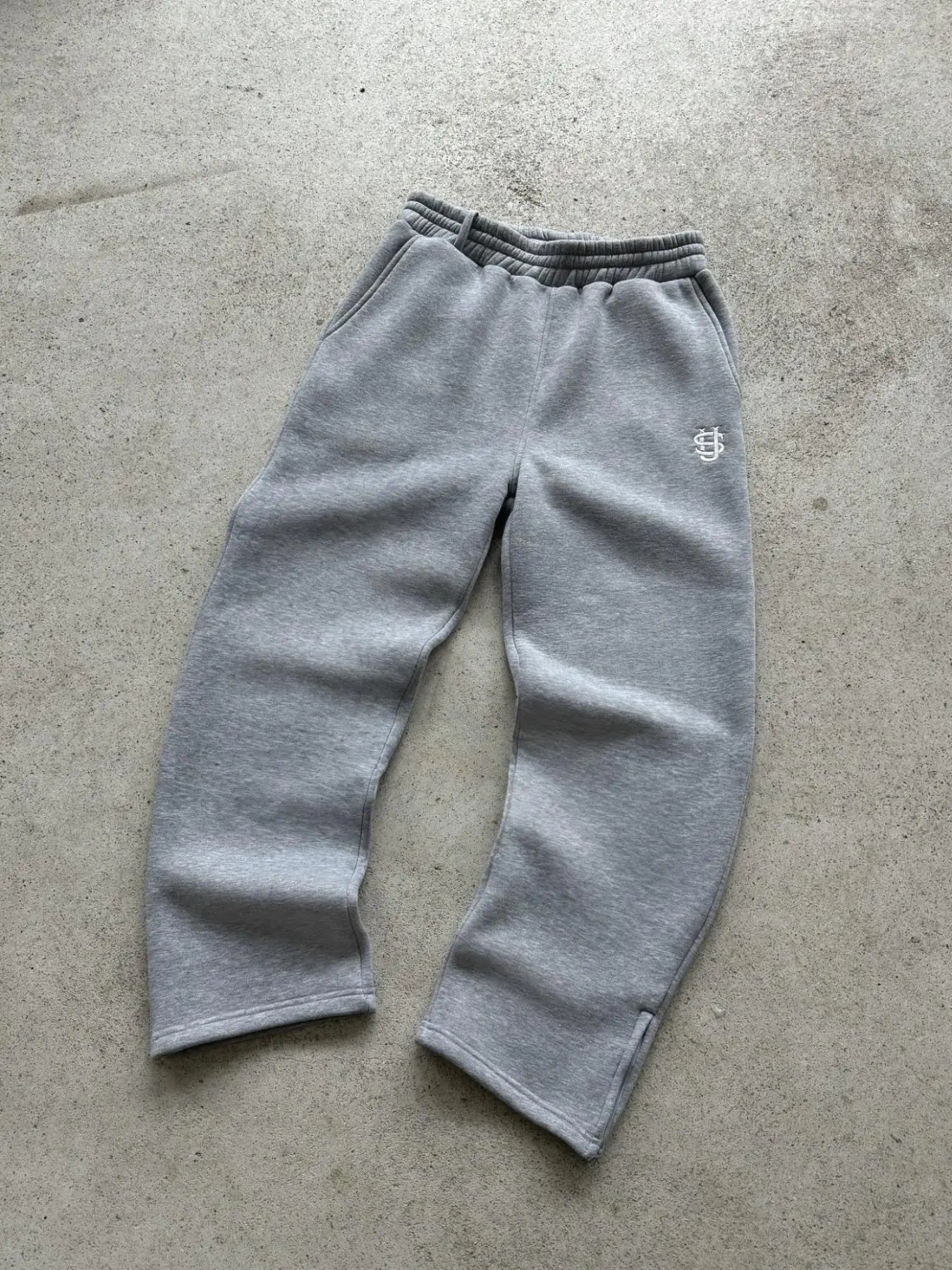 Y2K Wide Leg Joggers – Zipper Embroidery Streetwear Pants