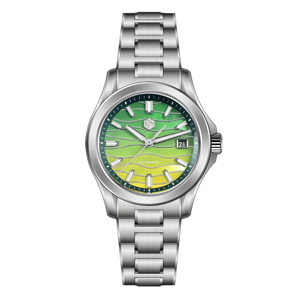 San Martin 39mm Guilloche MOP Dress Watch | Miyota 9015 | SN0150-G1