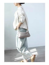 2024 Women Genuine Leather Luxury Handbags Small Size Versatile Cowhide Crossbody Bag Fashion Soft Messenger Purses
