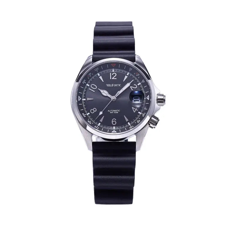 Milifortic Watch Climb S089 NH35 Automatic Mechanical Movement Calendar Compass Bezel C3 Luminous 39.5mm Sport Watch Men 10Bar
