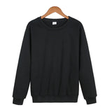 Men's Solid Crew Neck Pullover Sweatshirt