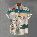 Men’s Japanese Animal Graphic Hawaiian Shirt