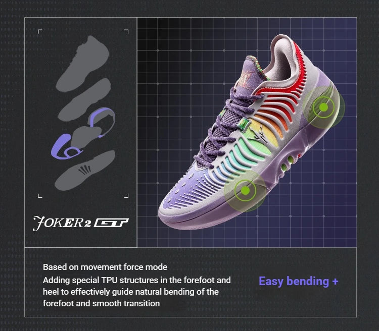361 Degrees Joker 2.0 GT Basketball Shoes Men New Stable Comfort Breathable Shock-Absorbing Durable Male Sneakers 672621112