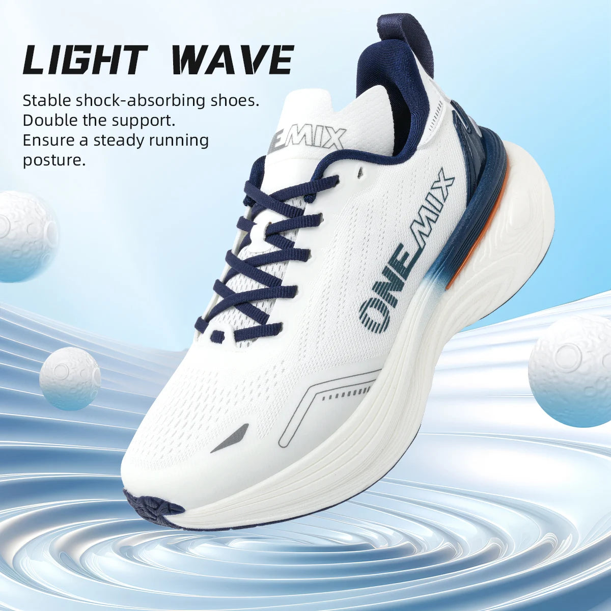 ONEMIX New Jogging Running Shoes Women and Men Light Sneakers Road Shoes Wear-resistant Fashion Sports Shoes Fitness