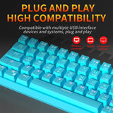 MUCAI MK61 USB Gaming Esports Mechanical Keyboard 61 Key Red Axis Wired Detachable Cable RGB Backlight Hot Swap