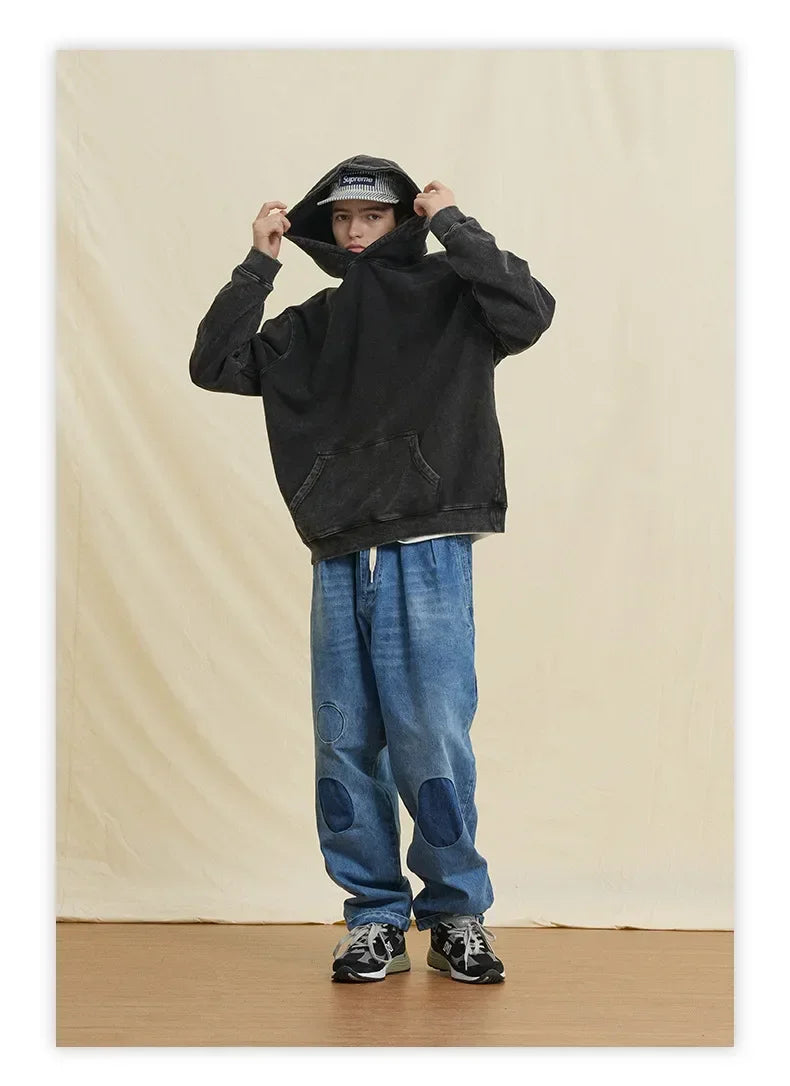 Vintage Wash Oversized Cotton Hoodie