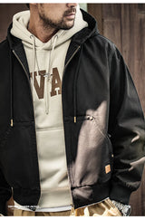 Maden J130 Heavyweight Canvas Hooded Jacket for Men