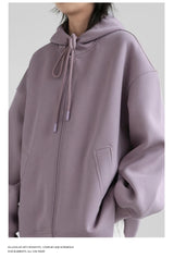 Women’s Relaxed Longline Zip-Up Hoodie
